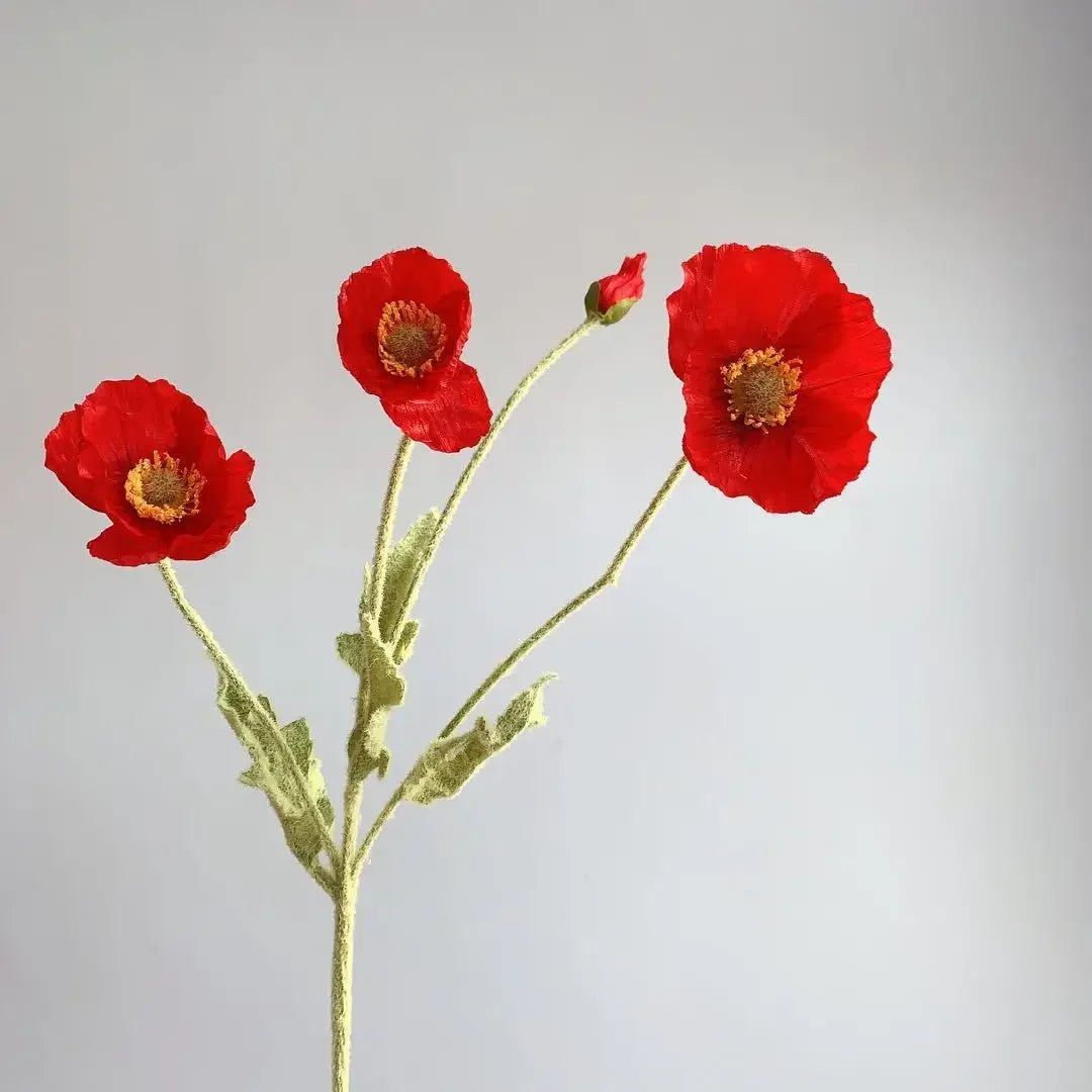 Coquelicot Artificiel Rouge