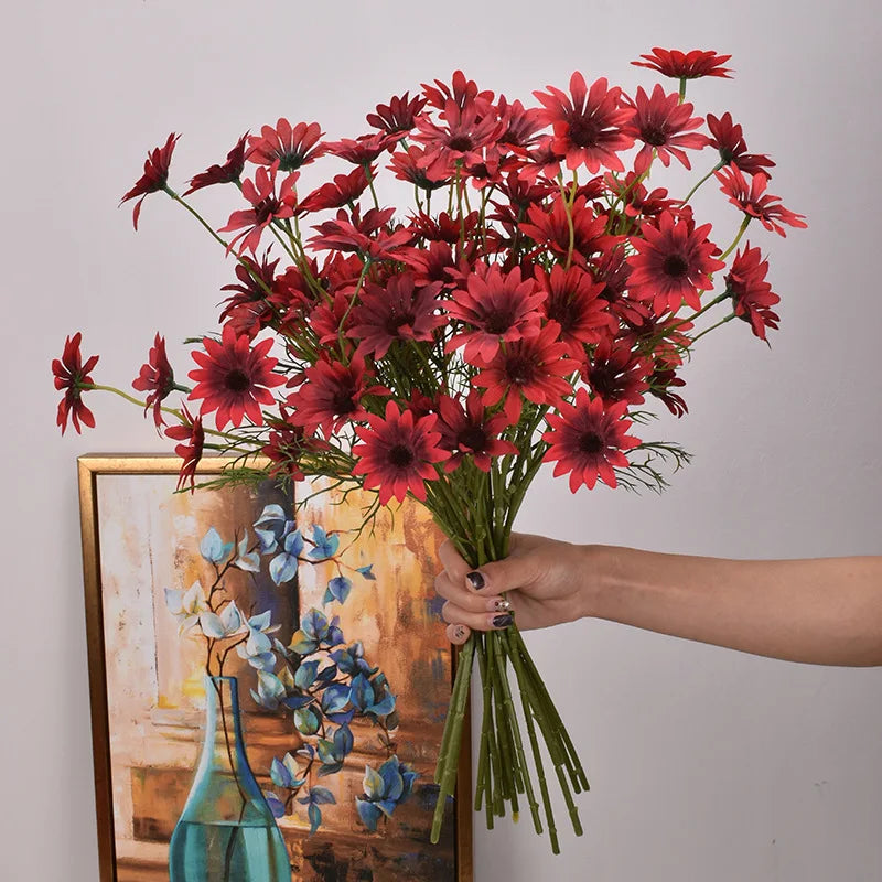 Marguerites Rouges Artificielles