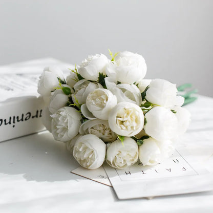 Bouquet de Pivoines Blanches Artificielles